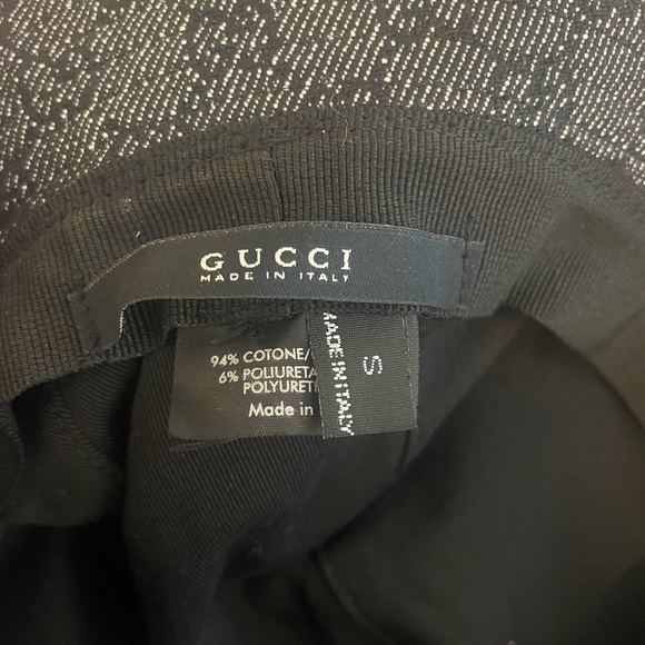 Gucci denim canvas monogram GG bucket hat - black / gray - Picture 3 of 3